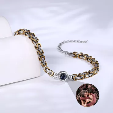 Personalized Projection Picture Bracelet Chic Simple Christmas Gift For Men
