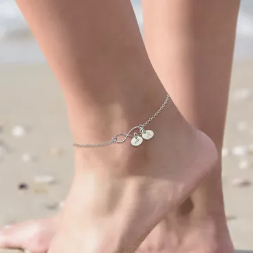 Personalized Letter Anklet With Chic Artistic Line Creative Present For Your Love