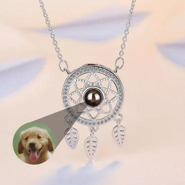 Personalized Photo Projection Necklace Chic - Dream Catcher