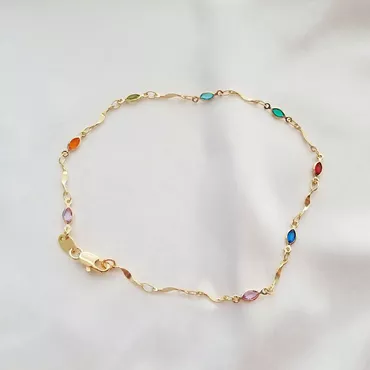 Personalized Birthstone Anklet Shiny And Chic Perfect Gift For Girlfriend