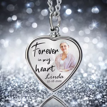 Forever In My Heart Chic Custom Picture Memorial Urn Necklace