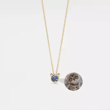 Personalized Projection Photo Necklace Chic Cat Style Fashion Gift For Pet Lovers