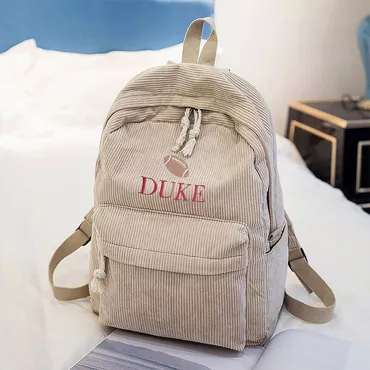 Customized Kids Backpack With Chic Embroidered Football For Kids