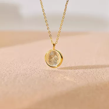 Personalized Fingerprint Necklace Simple Chic Gift For Christmas