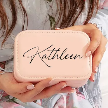Personalized Rectangle Jewelry Box Chic With Custom Name For Mother