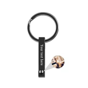 Personalized Photo Projection Keychain Chic With Custom Engraved Minimalist Present For Friends