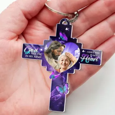 Personalized Acrylic Photo Keychain Chic Memorial Gift For Family