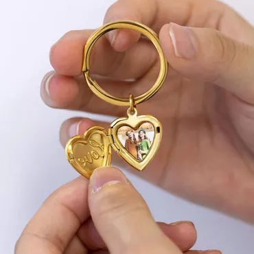 Personalized Heart Photo Keychain Chic Christmas Gift For Sisters