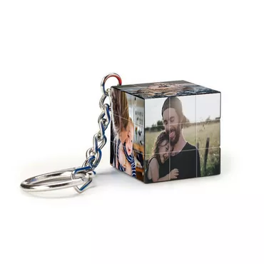 Personalized Photo Cube Keychain Chic Fun Accessories For The Family