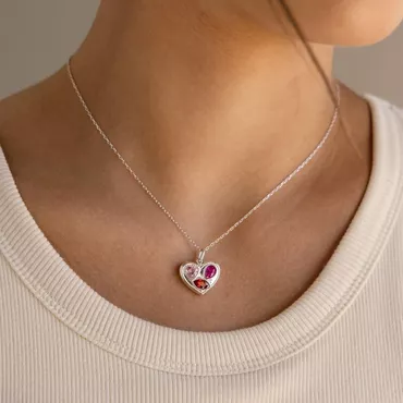 Personalized Birthstone Necklace Great Chic Birthday Gift For Mom