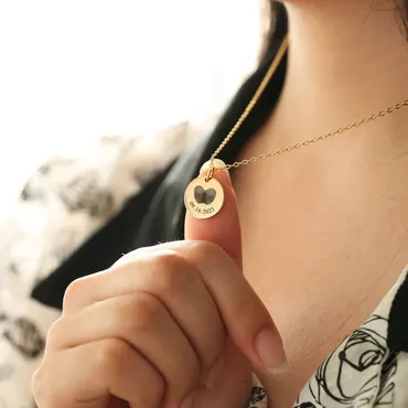 Personalized Round Double Fingerprint Chic Necklace Wonderful Gift For Loved Ones
