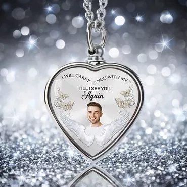 I Will Carry Your Chic With Me Custom Picture Urn Necklace Sincere Gift