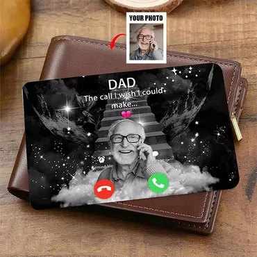 Personalized Aluminum Wallet Card Chic The Call I Wish I Could Make Sympathy Gift For Family Members