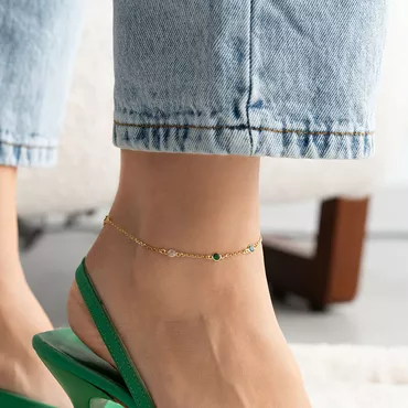 Personalized Birthstone Anklet Exquisite Chic Birthday Present