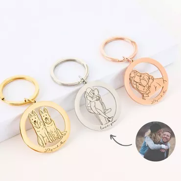 Personalized Photo Keychain Simple Chic Gift For Christmas