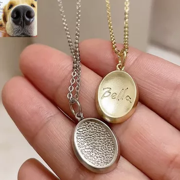 Personalized Pet Nose Print Chic Necklace Cute Gift For Pet Owners