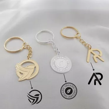 Personalized Metal Keychain With Chic Customized Logo As A Special Gift