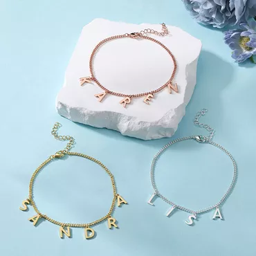 Personalized Name Anklet Stylish And Chic Beautiful Valentine's Day Present