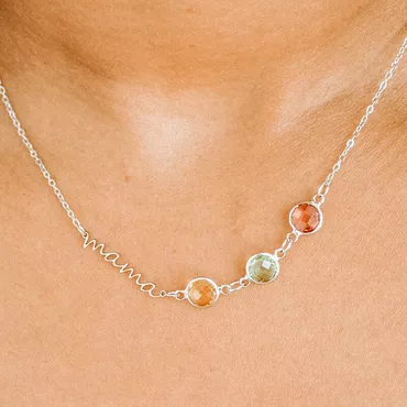 Personalized Birthstone Necklace Great Chic Gift For Mom