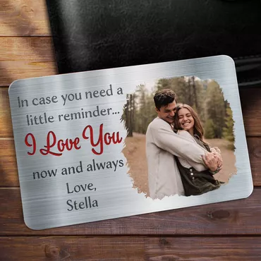 ”i Love You“personalized Aluminum Chic Wallet Card Warm Gift For Couples