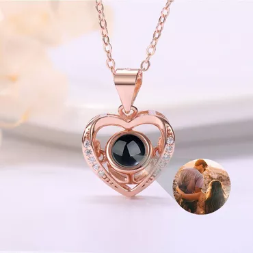 Personalized Photo Projection Necklace Chic To Pet-i Love You