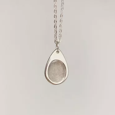 Personalised Fingerprint Necklace Chic Teardrop-shaped