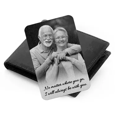 Personalized Aluminum Wallet Card Chic I Will Always Be With You Custom Photo Memorial Gift For Loved Ones