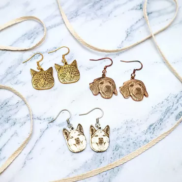 Personalized Picture Earring Chic Cute Present For Pet Lover