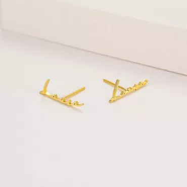 Personalized Name Earring Stylish And Chic Cool Present For Friend