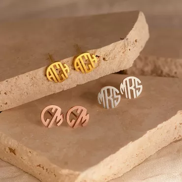 Personalized Monogram Earring Simple Chic Present For Bestie
