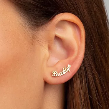 Personalized Name Earring Exquisite Chic Present For Beautiful Friend