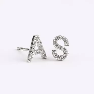Personalized Diamond Initial Stud Chic Earrings