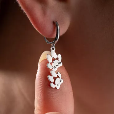 Personalized Name Earrings With Chic Claws Cute Gifts For Girls