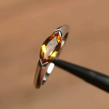 Personalized Birthstone Ring Simple Chic Gift For Birthday