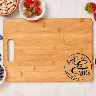 Personalized Name And Date Chic Charcuterie Board Special Pattern Gift For Couples