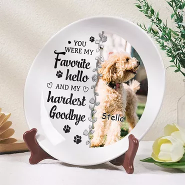 Personalized Picture Plate Precious Chic Gift For Pet Lover