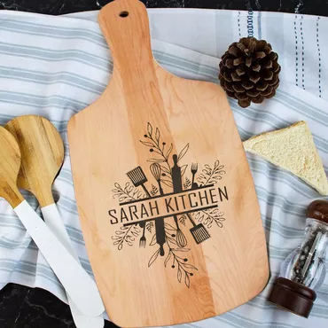 Personalized Engravable Charcuterie Board Chic With Cooking Tools Pattern Amazing Gift For Him
