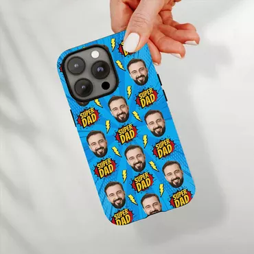 Personalized Mobile Phone Case Chic Customized With Men's Face Warm Father's Day Gift