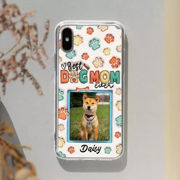 Personalized Phone Case With Chic Pet Photo Warm Gift For Dog Mom