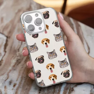 Personalized Mobile Phone Case Chic Customized Pet Face Photo Warm Gift For Friends