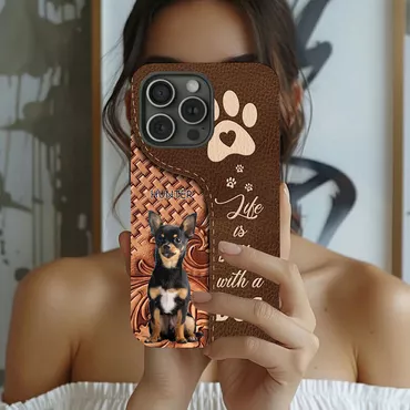Personalized Phone Case With Chic Pet Photo Fun Christmas Gift