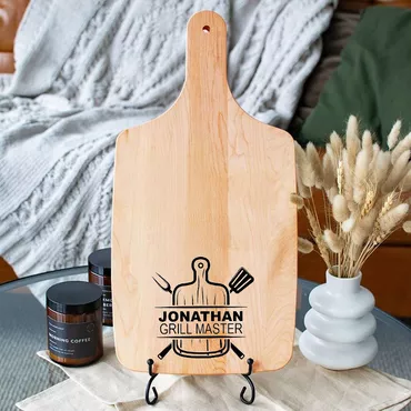 Personalized Name Charcuterie Board Chic With Fork Pattern Interesting Gift For Him