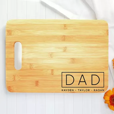 Personalized Name Square Charcuterie Chic Board Simple Father's Day Present