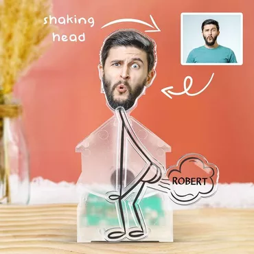 Personalized Bobblehead Acrylic Stand Chic World's Greatest Farter Custom Photo Funny Gift For Dad
