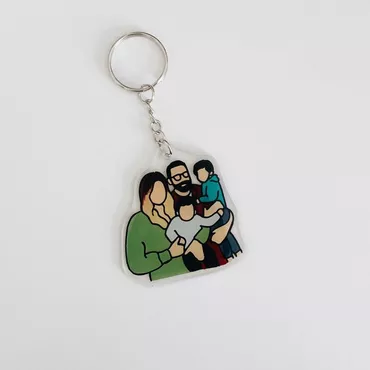 Personalized Acrylic Photo Keychain Chic Gifts For Family