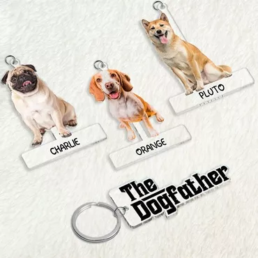 Personalized Acrylic Photo Keychain Chic For Cute Pets