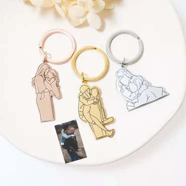 Personalized Photo Shape Keychain Chic Funny Gift For Valentine's Day
