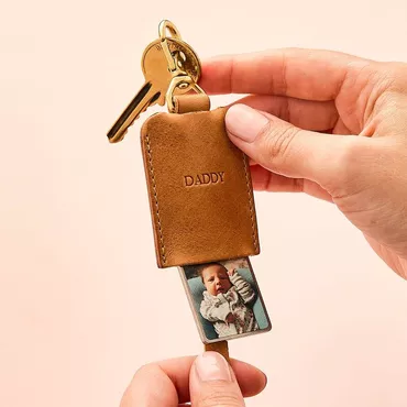Personalized Leather Keychain Custom Chic Gift For Christmas