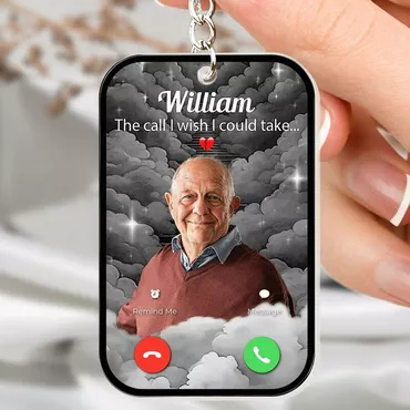 “the Call I Wish Chic I Could Take”personalized Acrylic Photo Keychain