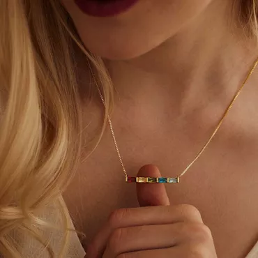 Personalized Birthstone Necklace Exquisite Chic Gift For Mother's Day